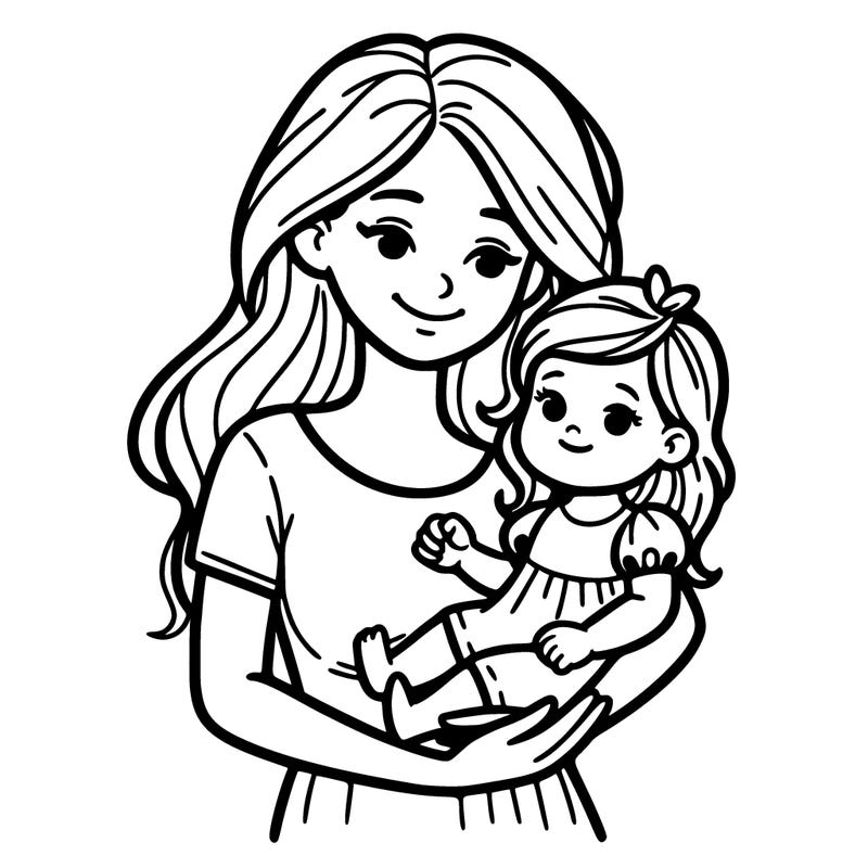 mommy holding a baby girl
