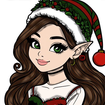 christmas girl elf realistic