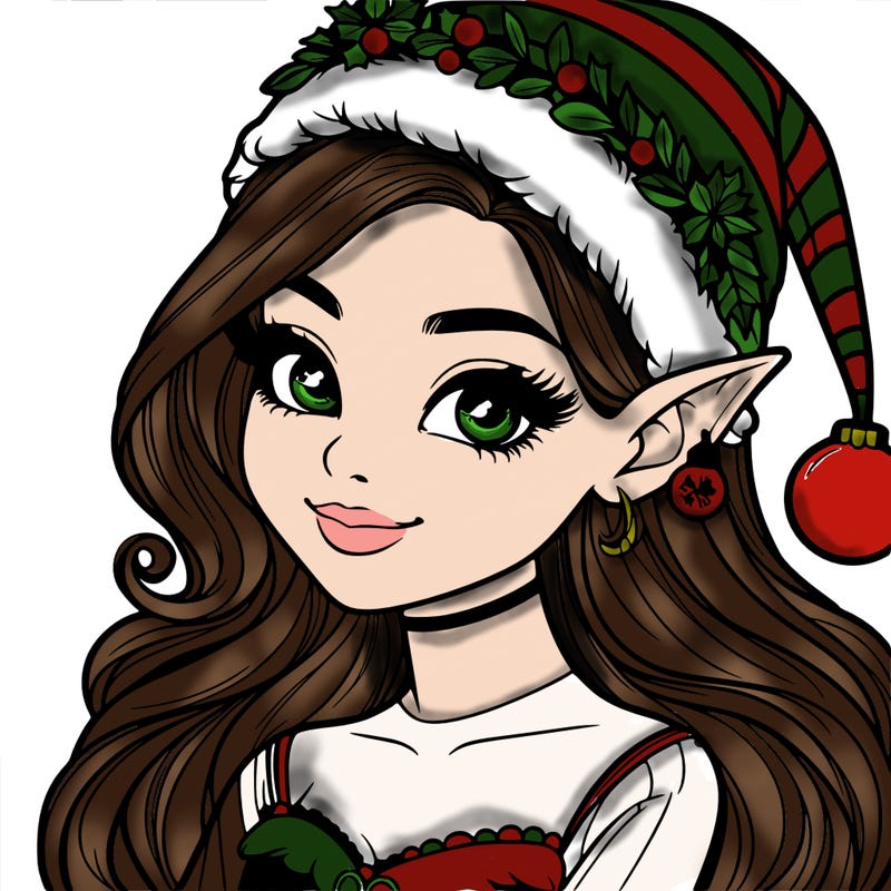 christmas girl elf realistic