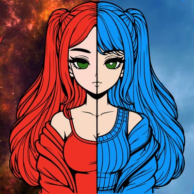 realistic girl split