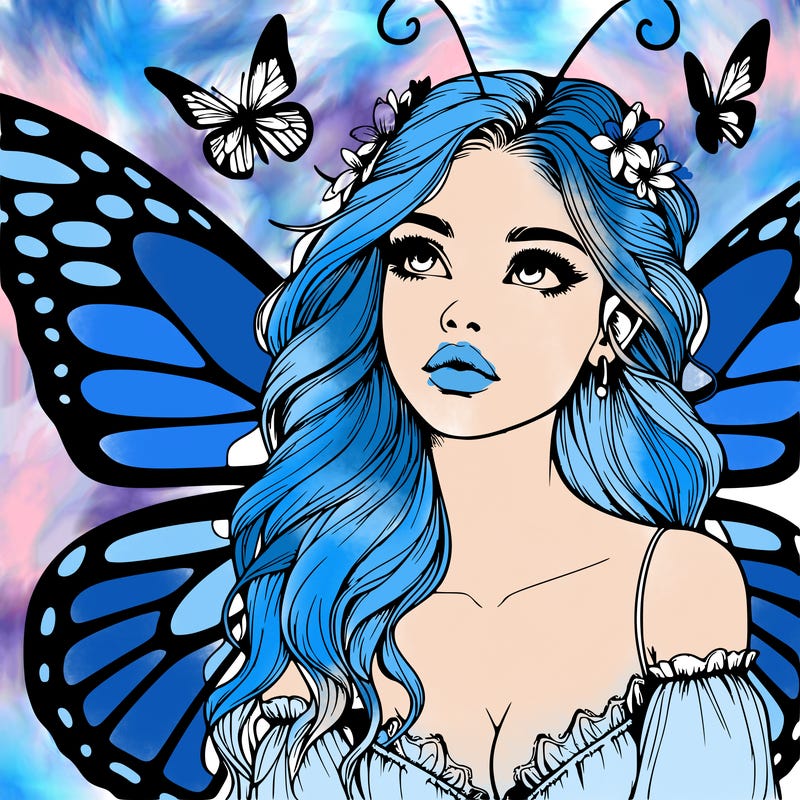 butterfly fairy realistic girl