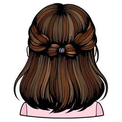 realistic girl  hairstyle