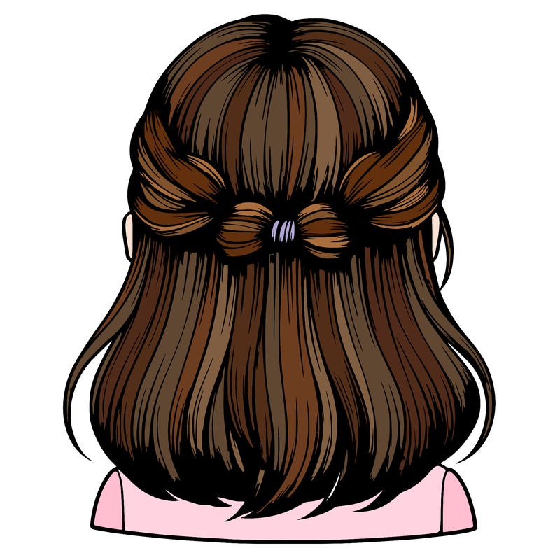 realistic girl  hairstyle