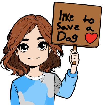 realistic girl holding up a sign