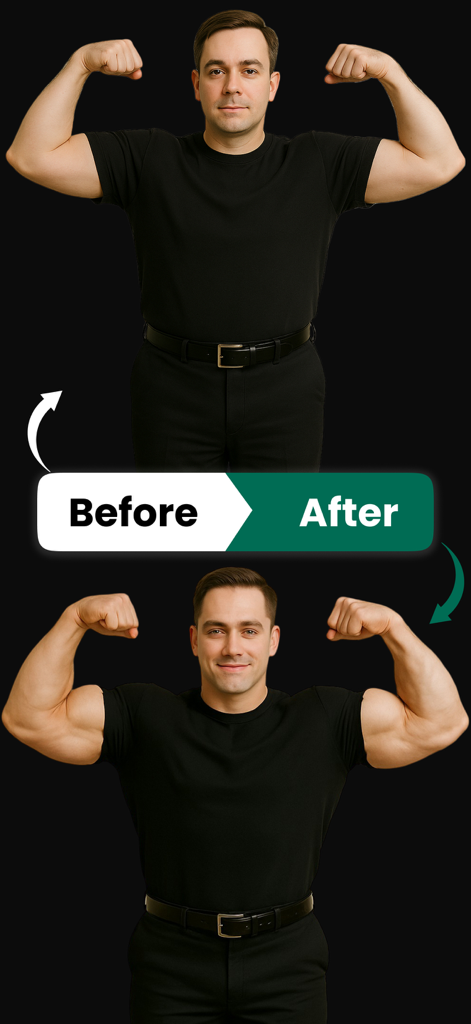 Daily Arm Workout at Home - Comparación de antes y después del crecimiento muscular de bíceps a partir de entrenamientos en casa