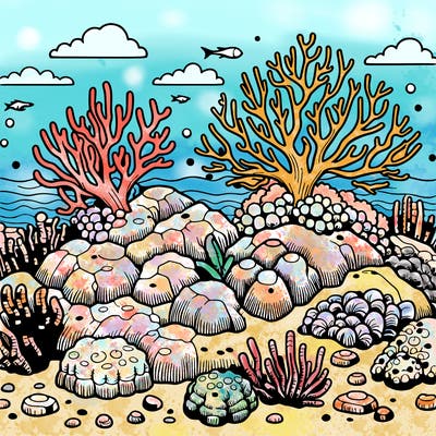 realistic coral reef