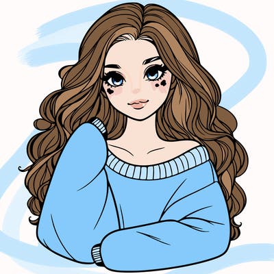 a beautiful girl in a big sweatshirt