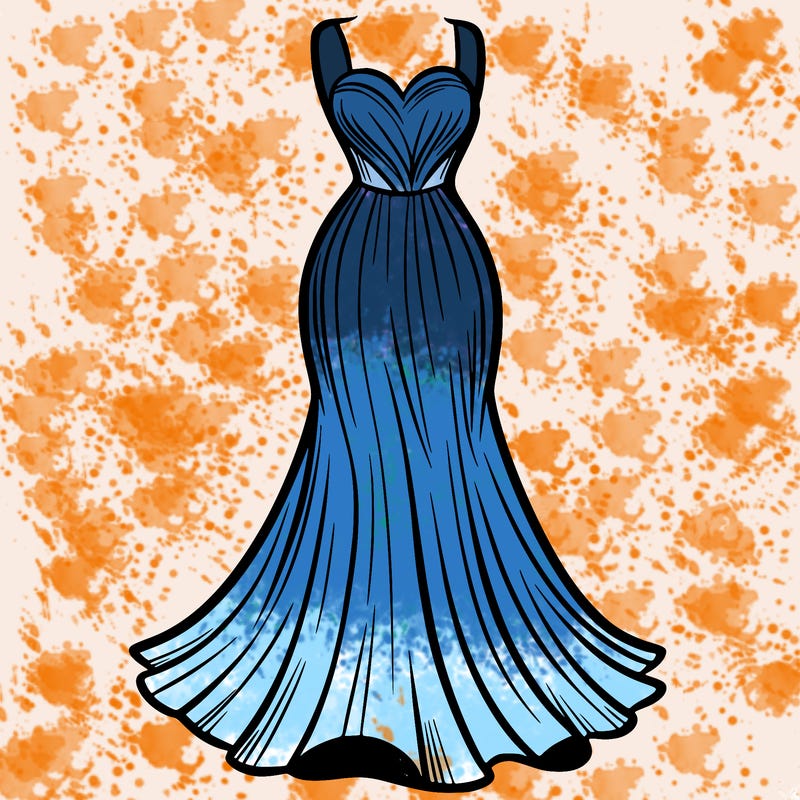 attractive long fashion dress