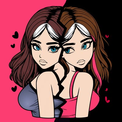 realistic girl split