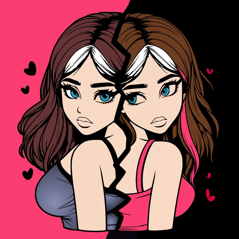 realistic girl split