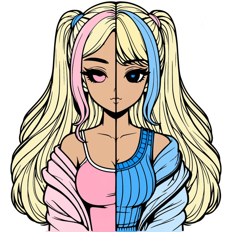 realistic girl split