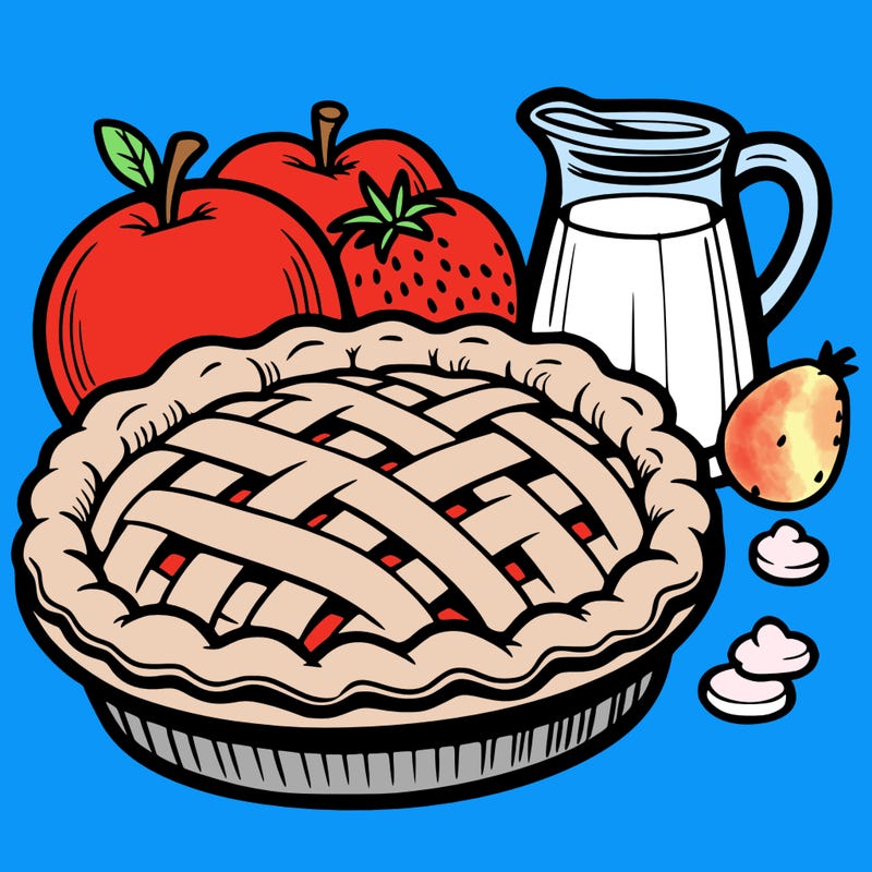a pie of food