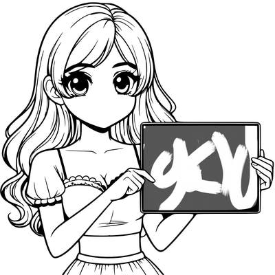 realistic pretty girl holding blank sign