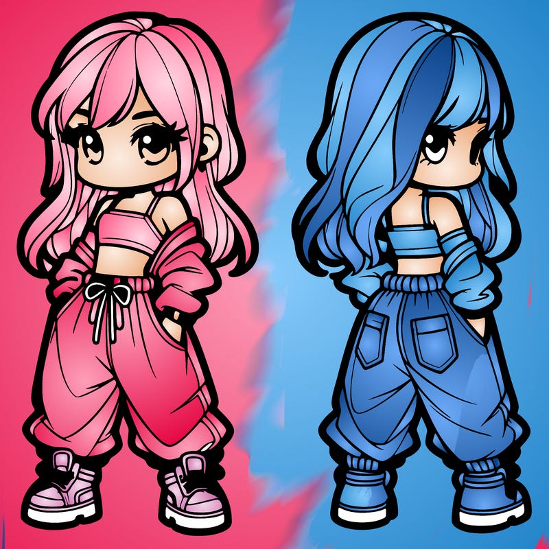 girl in crop top and baggy pants