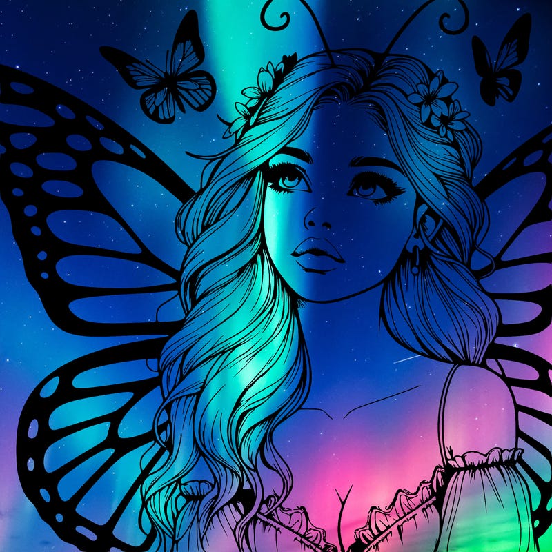 butterfly fairy realistic girl