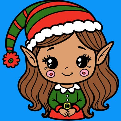 christmas elf girl