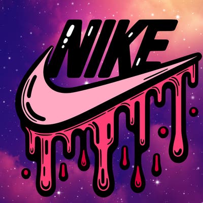 dripping nike logo