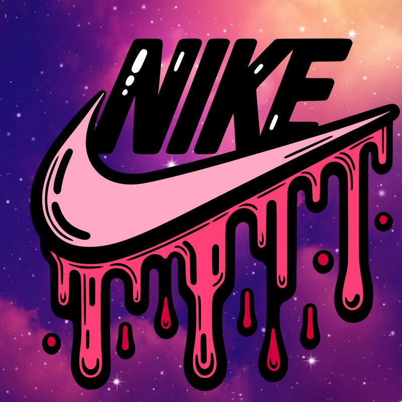 dripping nike logo