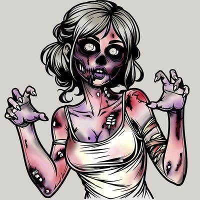 realistic zombie girl