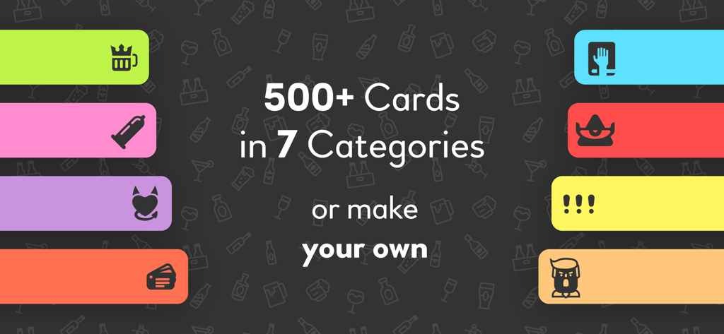 King of Booze 2 Drinking Game - King of Booze 2 drinking game cards and categories screen