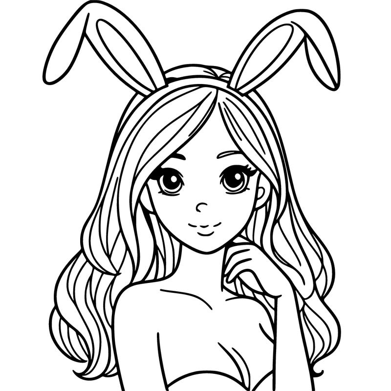 woman with bunny ears
