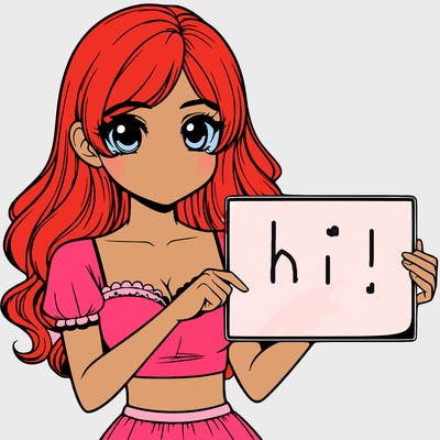 realistic pretty girl holding blank sign