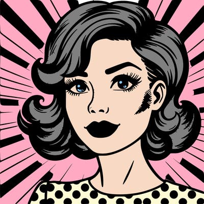 retro pop art girl