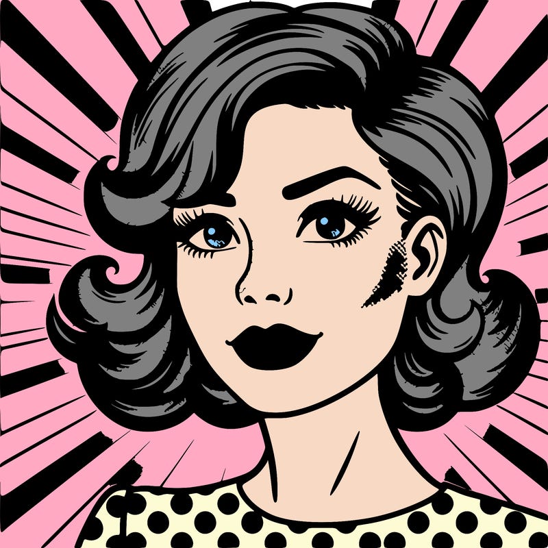 retro pop art girl