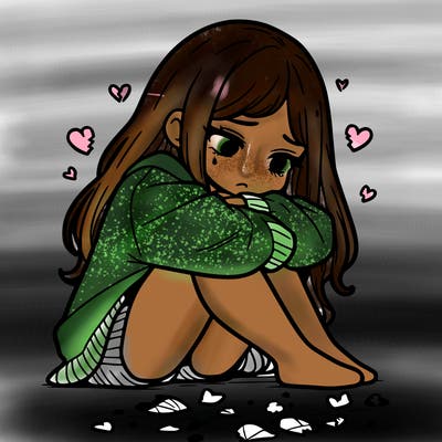a girl after a breakup