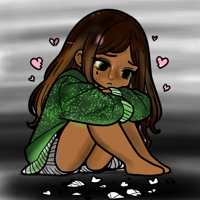 a girl after a breakup