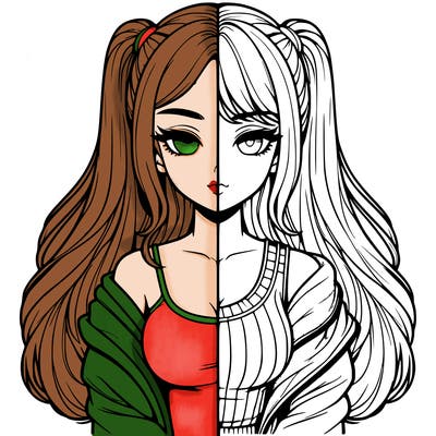 realistic girl split