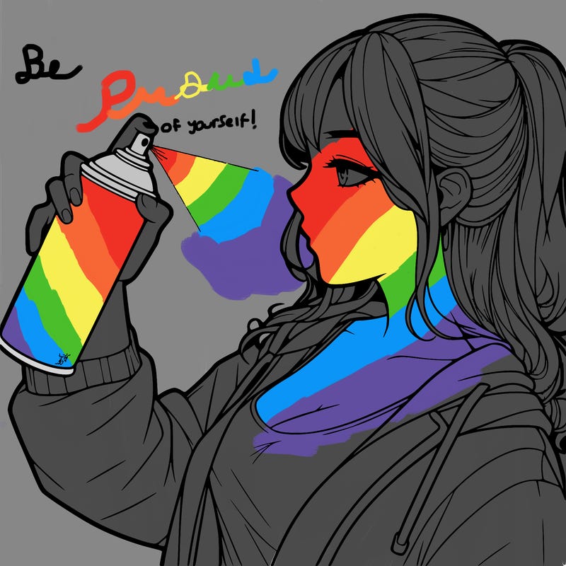 a realistic girl spray, painting