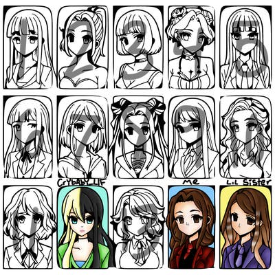 girls that look diffrent anime