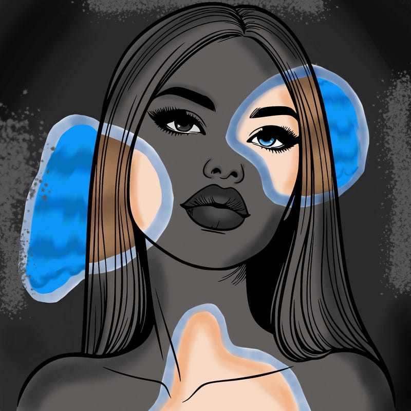 realistic woman with full lips