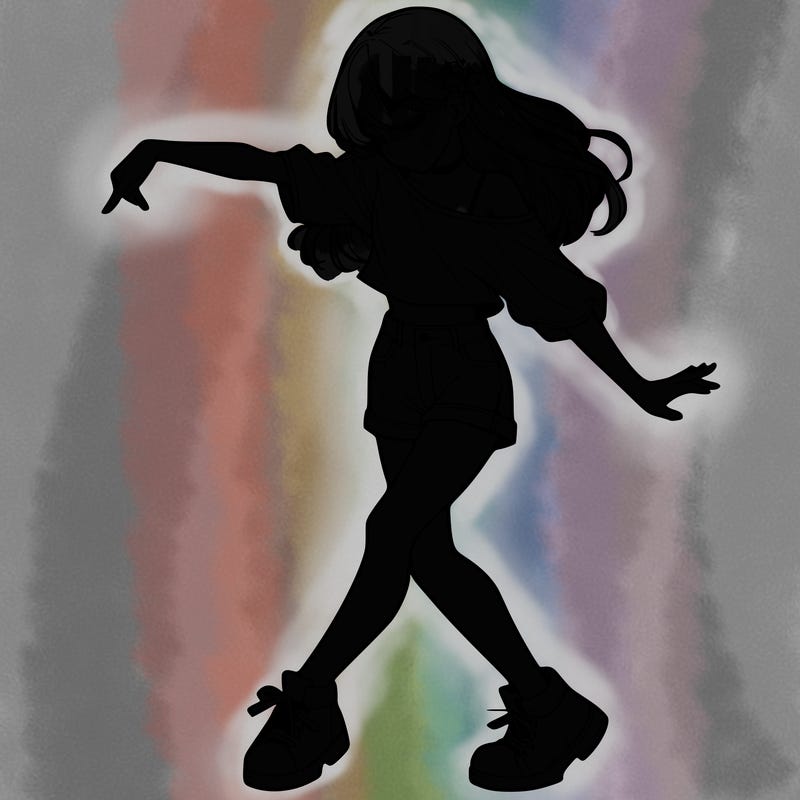 realistic girl danceing