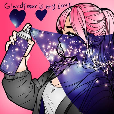 a realistic girl spray, painting