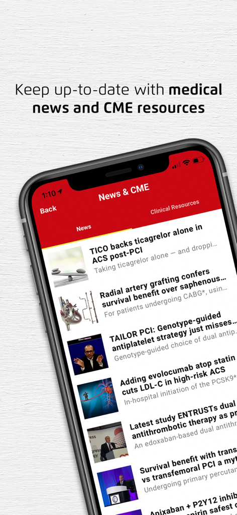 CIMS India - CIMS India app displaying medical news and CME resources for healthcare professionals
