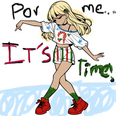 realistic girl danceing