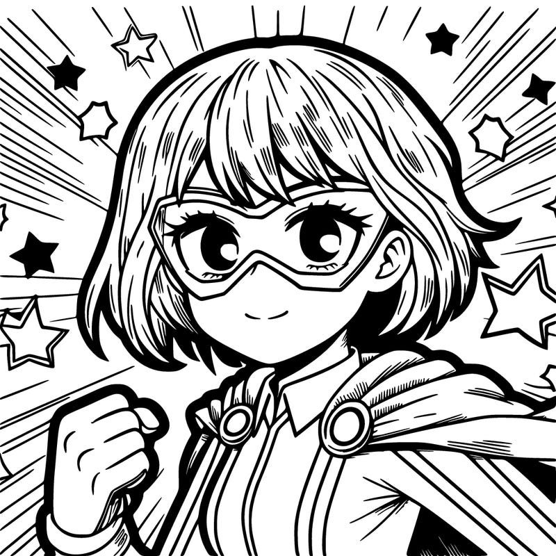 manga girl superhero