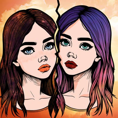 realistic girl split