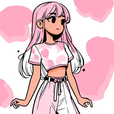 girl in a cute crop top