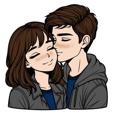 realistic girl and boy  love