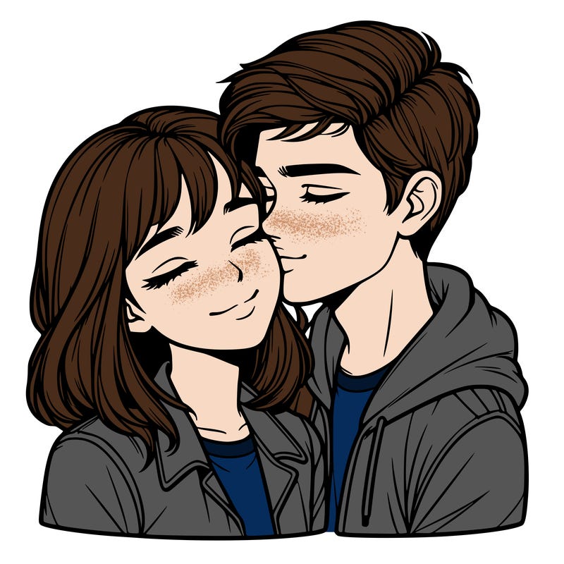 realistic girl and boy  love