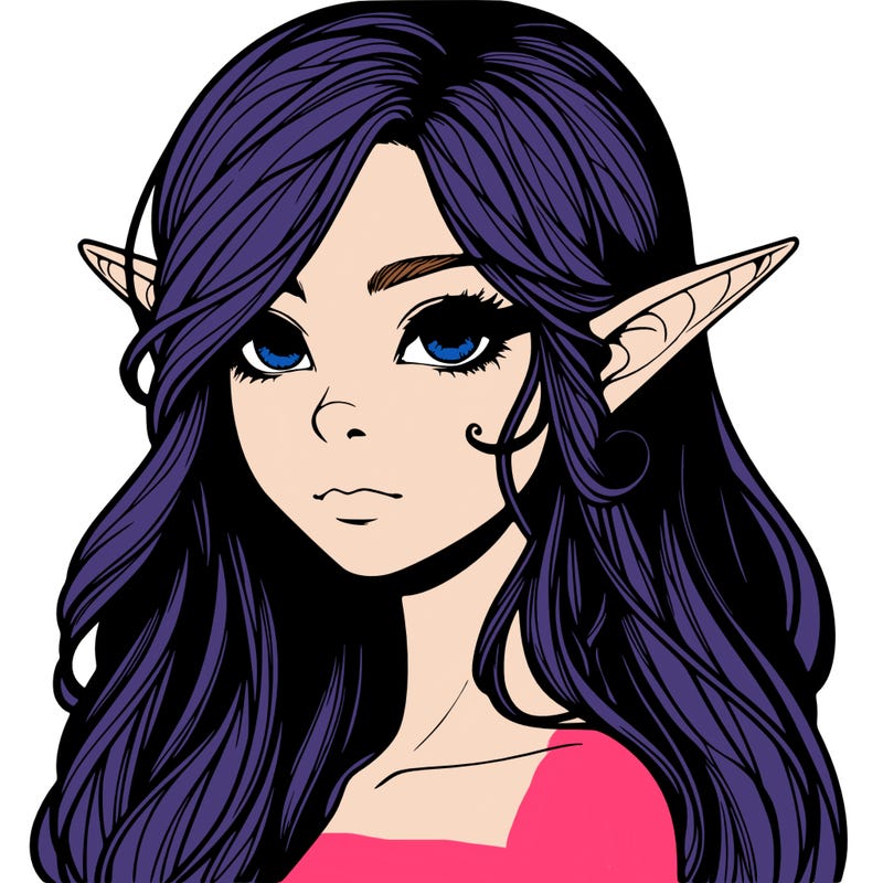 elf girl realistic dark fantasy