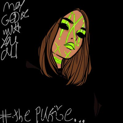 a realistic girl in a hoodie