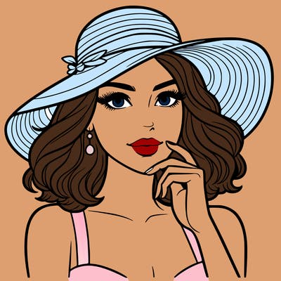 beautiful woman in hat