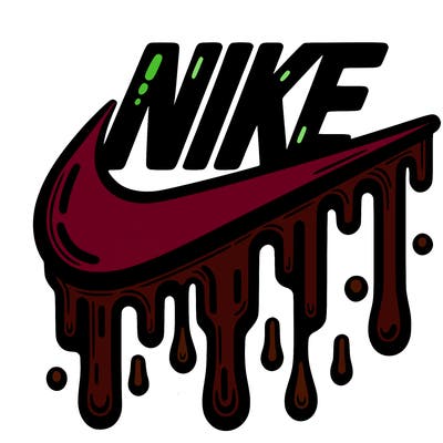 dripping nike logo