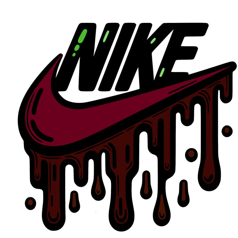 dripping nike logo