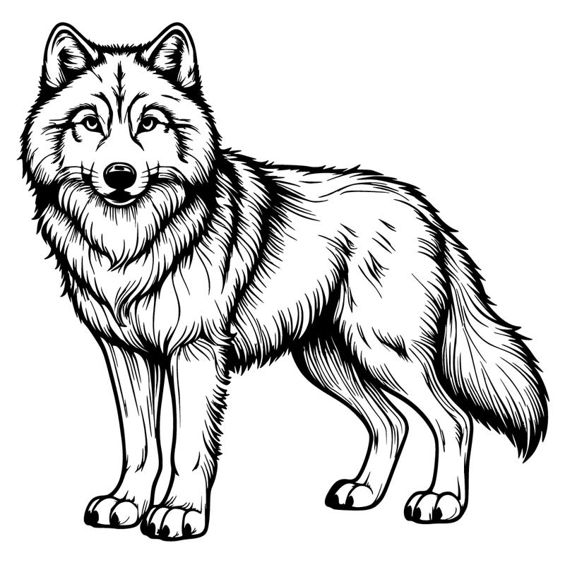 realistic wolf