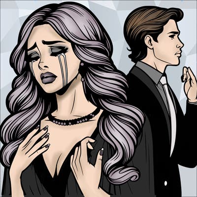 beautiful woman crying over realistic betrayal